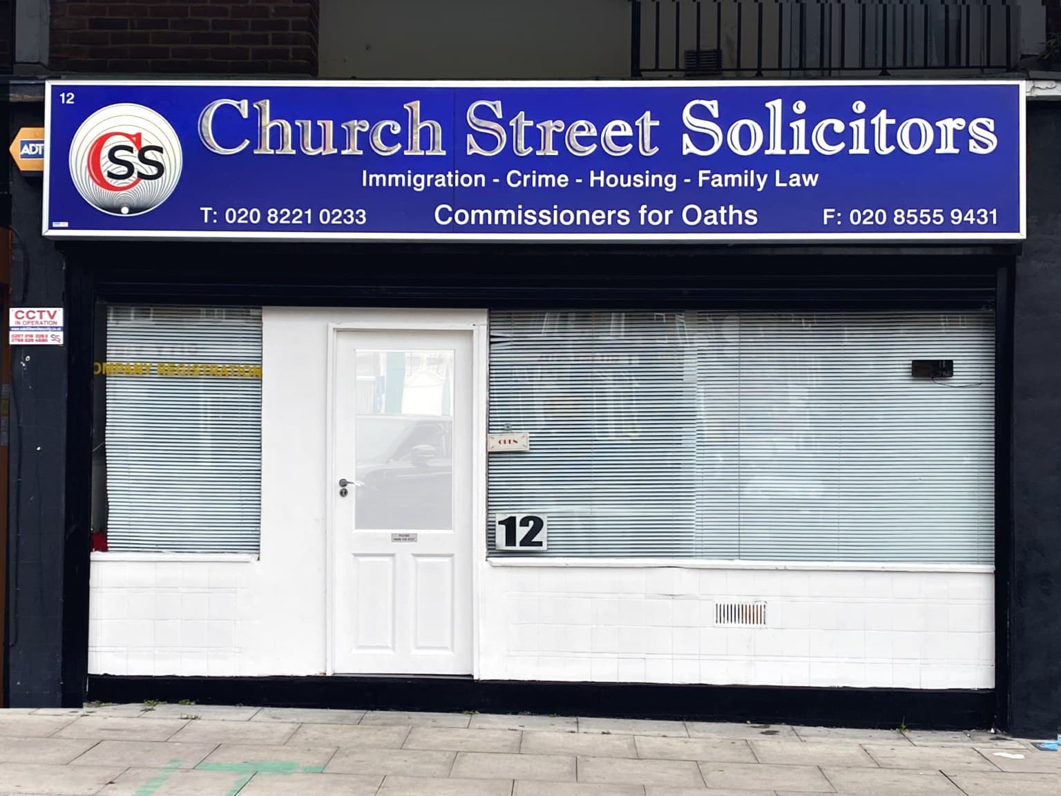 The Church Street Solicitors shopfront at 12 Church Street, Stratford.